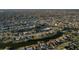 Aerial view showing a home on a canal at 1290 Cambridge Dr, Venice, FL 34293