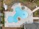 Resort-style pool with plenty of lounge chairs at 14786 Horse Trot Rd, Lithia, FL 33547