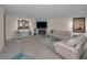 Living room with fireplace and comfortable seating at 1600 Gulf Blvd # 417, Clearwater Beach, FL 33767