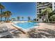 Inviting pool with ocean view at 1600 Gulf Blvd # 417, Clearwater Beach, FL 33767