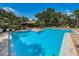 Inviting community pool with surrounding lounge chairs at 204 Lennox W Rd, Palm Harbor, FL 34683