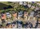 Aerial view of houses and neighborhood at 3457 Foxhall Dr, Holiday, FL 34691