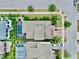 Bird's eye view of a house with pool and surrounding homes at 5230 Admiral Pointe Dr, Apollo Beach, FL 33572