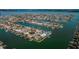 Wide aerial view of waterfront community at 11650 4Th E St, Treasure Island, FL 33706