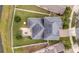 House with backyard and white fence, aerial view at 13355 Orca Sound Dr, Riverview, FL 33579