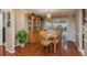 Dining area with wood table and chairs, access to backyard at 14315 Arbor Hills Rd, Tampa, FL 33625