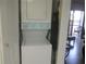 Convenient laundry closet with stackable washer and dryer at 1515 Forrest Nelson Blvd # E108, Port Charlotte, FL 33952