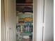 Well-organized linen closet with ample shelving at 1515 Forrest Nelson Blvd # E108, Port Charlotte, FL 33952