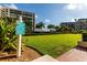 Expansive green lawn area perfect for outdoor recreation at 1520 Gulf Blvd # 1404, Clearwater Beach, FL 33767