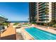 Enjoy this refreshing swimming pool with ocean views at 1520 Gulf Blvd # 1404, Clearwater Beach, FL 33767