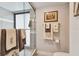 Bathroom with shower and plenty of towels at 1660 Gulf Blvd # Ph1, Clearwater Beach, FL 33767