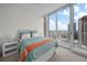 Bright bedroom with city view and large window at 175 1St S St # 3102, St Petersburg, FL 33701