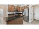 Kitchen with stainless steel appliances and an island at 18442 New London Ave, Land O Lakes, FL 34638