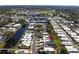 Wider aerial view of the neighborhood at 204 Sky Loch W Dr, Dunedin, FL 34698