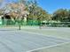 Community tennis courts, in a well-maintained recreational area with trees and open sky at 4208 Winding Moss Trl # 102, Tampa, FL 33613