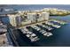 Aerial view of a luxury waterfront community with many boats at 5120 Marina Way # 21406, Tampa, FL 33611