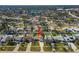 High-angle view of the house and surrounding neighborhood at 5934 Bayou Grande Ne Blvd, St Petersburg, FL 33703