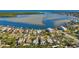 Aerial view of the neighborhood and waterfront at 5934 Bayou Grande Ne Blvd, St Petersburg, FL 33703