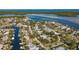 Aerial view of waterfront property with canal access at 5934 Bayou Grande Ne Blvd, St Petersburg, FL 33703