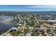 Aerial view showing neighborhood and waterfront at 5934 Bayou Grande Ne Blvd, St Petersburg, FL 33703