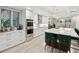 Modern kitchen with double ovens and white cabinetry at 595 5Th Ne Ave, St Petersburg, FL 33701