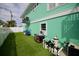 Artificial turf backyard with pool equipment at 644 Boca Ciega Isle Dr, St Pete Beach, FL 33706