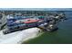 Aerial view of shops and waterfront area at 6950 113Th St, Seminole, FL 33772