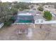 Aerial view of house with pool and gazebo at 8237 Delaware Dr, Weeki Wachee, FL 34607