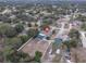 Aerial view showcasing the home's private backyard and neighborhood setting at 8237 Delaware Dr, Weeki Wachee, FL 34607