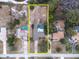 Aerial view showcasing home's location and large lot at 8237 Delaware Dr, Weeki Wachee, FL 34607