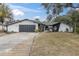 Stunning ranch home with modern exterior, landscaped yard, and basketball hoop at 8237 Delaware Dr, Weeki Wachee, FL 34607