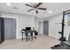 Home office with desk, chair, and ample closet space at 8237 Delaware Dr, Weeki Wachee, FL 34607