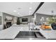 Modern kitchen island with quartz countertop and stainless steel sink at 8237 Delaware Dr, Weeki Wachee, FL 34607