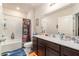 Clean bathroom with tub, shower, and vanity at 9215 Royal River Cir, Parrish, FL 34219