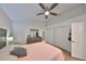 Bedroom with large closet and ceiling fan at 1415 Mohrlake Dr, Brandon, FL 33511