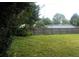 Large backyard with a wooden fence and grassy area at 1601 Essex N Dr, St Petersburg, FL 33710