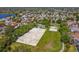 Aerial view of community park and homes at 2126 Larchwood Ct, Trinity, FL 34655