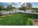 Neat backyard with green grass and privacy fence at 25237 Seven Rivers Cir, Land O Lakes, FL 34639