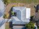 Overhead view of the house, showing its footprint and landscaping at 3220 Salisbury Dr, Holiday, FL 34691