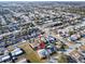 Wide aerial view showing the home's location in the neighborhood at 3220 Salisbury Dr, Holiday, FL 34691