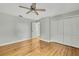 Hardwood floors and ample closet space in this bedroom at 4381 Caliquen Dr, Brooksville, FL 34604