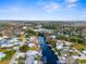 Aerial view of waterfront homes and community at 5421 Circle Dr, Weeki Wachee, FL 34607