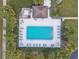 Overhead view of community pool with surrounding amenities at 130 Lakeview Way # 130, Oldsmar, FL 34677