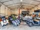 Spacious garage with car lift and ample storage at 1503 Limona Rd, Brandon, FL 33510