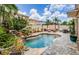 Private backyard with pool and pergola at 17443 Glenapp Dr, Land O Lakes, FL 34638
