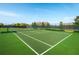 Well-maintained tennis court with fresh green surface at 17443 Glenapp Dr, Land O Lakes, FL 34638