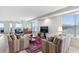 Living room with ocean views and comfortable seating at 19734 Gulf Blvd # 202, Indian Shores, FL 33785