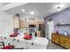 Modern kitchen with stainless steel appliances and purple accent wall at 20922 Jaffa Ln, Land O Lakes, FL 34637