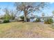 Large backyard with mature trees and grassy area at 2755 Morningside Dr, Clearwater, FL 33759