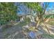 Large backyard with mature trees and a fire pit at 11121 Roberts Ln, Riverview, FL 33578